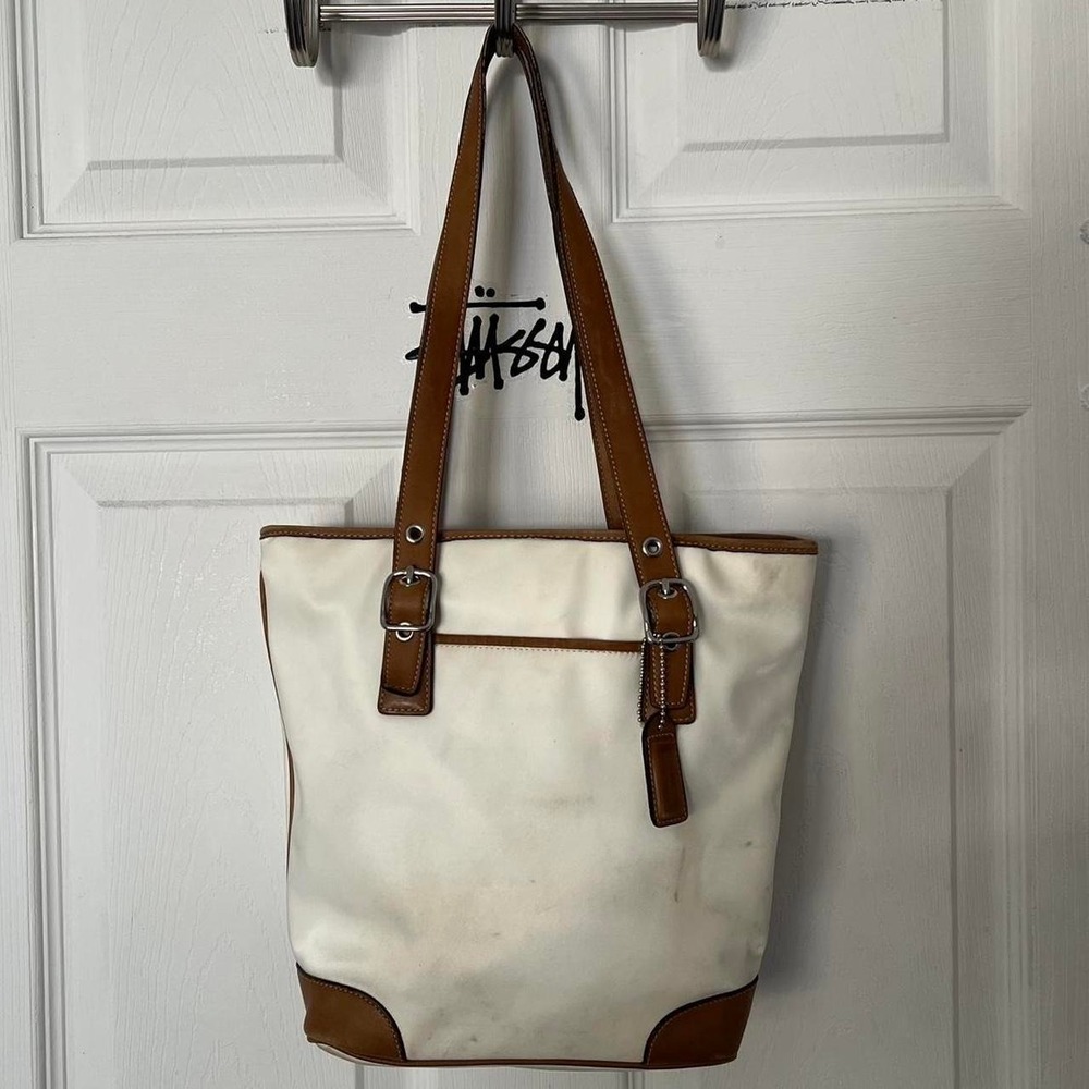 y2k 2000s Coach Hampton Tote Canvas shoulder bag / handbag
